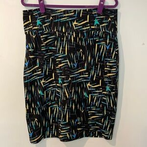 LuLaRoe skirt XL black patterned